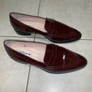 LK bennett Maroon Patent Leather Loafer 9 Euro 40
